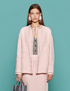 giacca boucle strass rosa - n21 alessandro dell'acqua - giacca