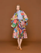 giacca caban fantasia rosa viola - stella jean - giacca