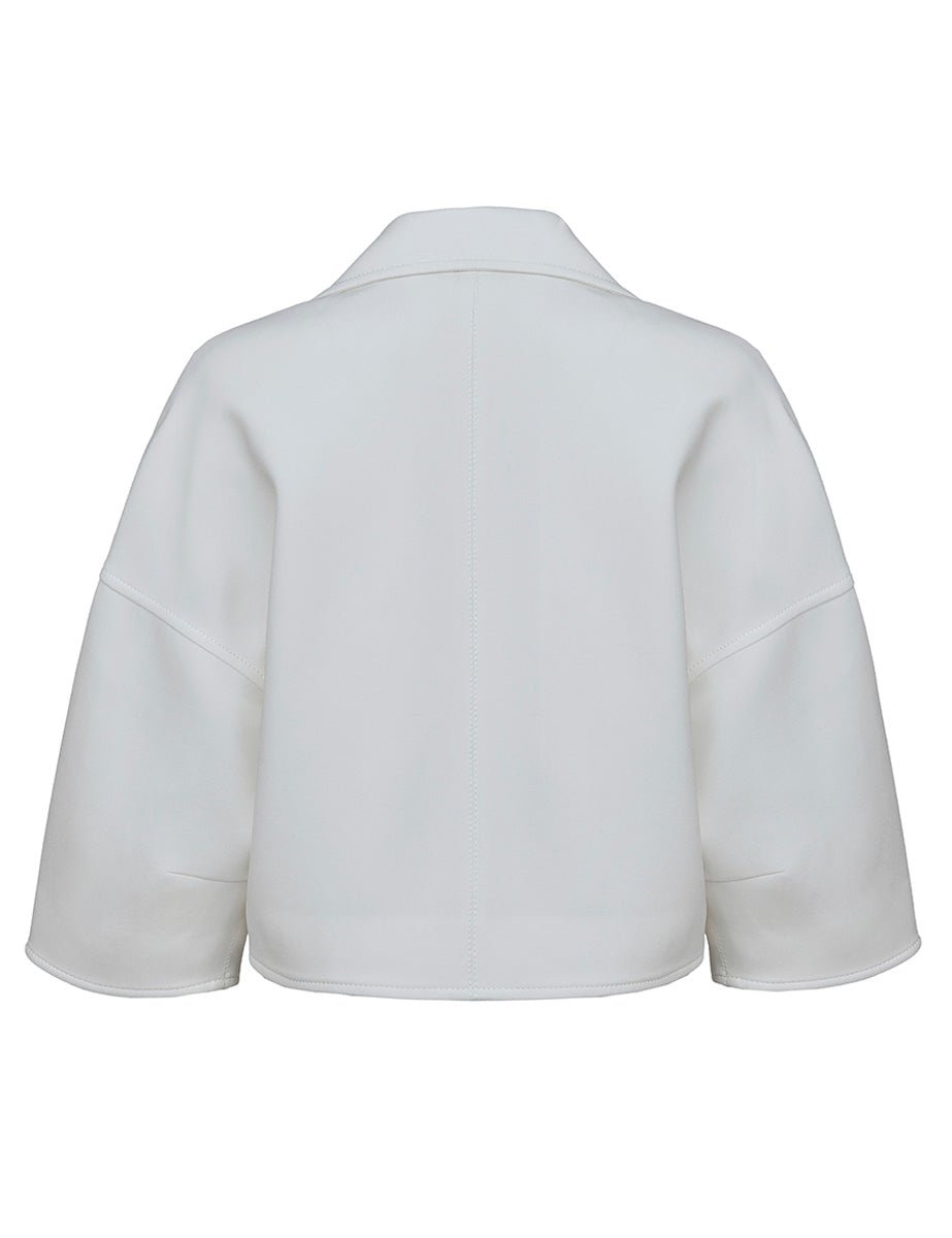 giacca cady stretch cropped ecru - n21 alessandro dell'acqua - giacca