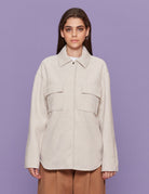 giacca camicia panno vaniglia - blufrida - giacca