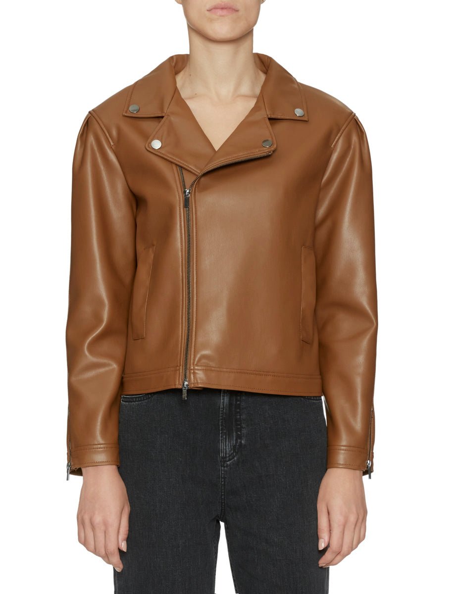 giacca chiodo ecopelle cuoio - Frida SRL
