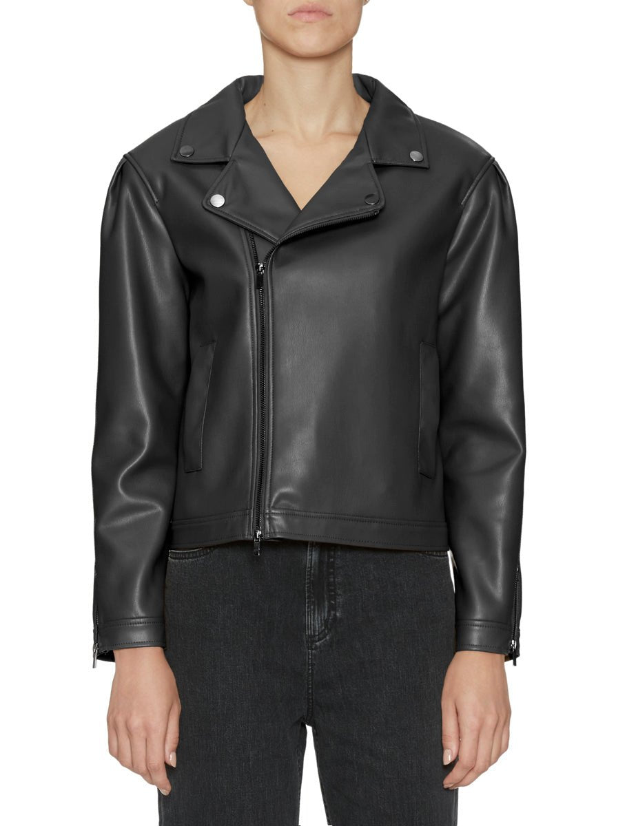 giacca chiodo ecopelle nero - Frida SRL
