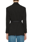 giacca cintura nero - Frida SRL