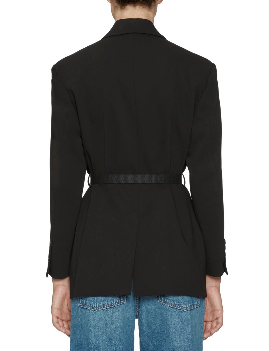 giacca cintura nero - Frida SRL