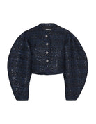 giacca crop boucle navy - Frida SRL