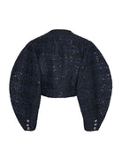 giacca crop boucle navy - Frida SRL