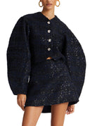 giacca crop boucle navy - Frida SRL