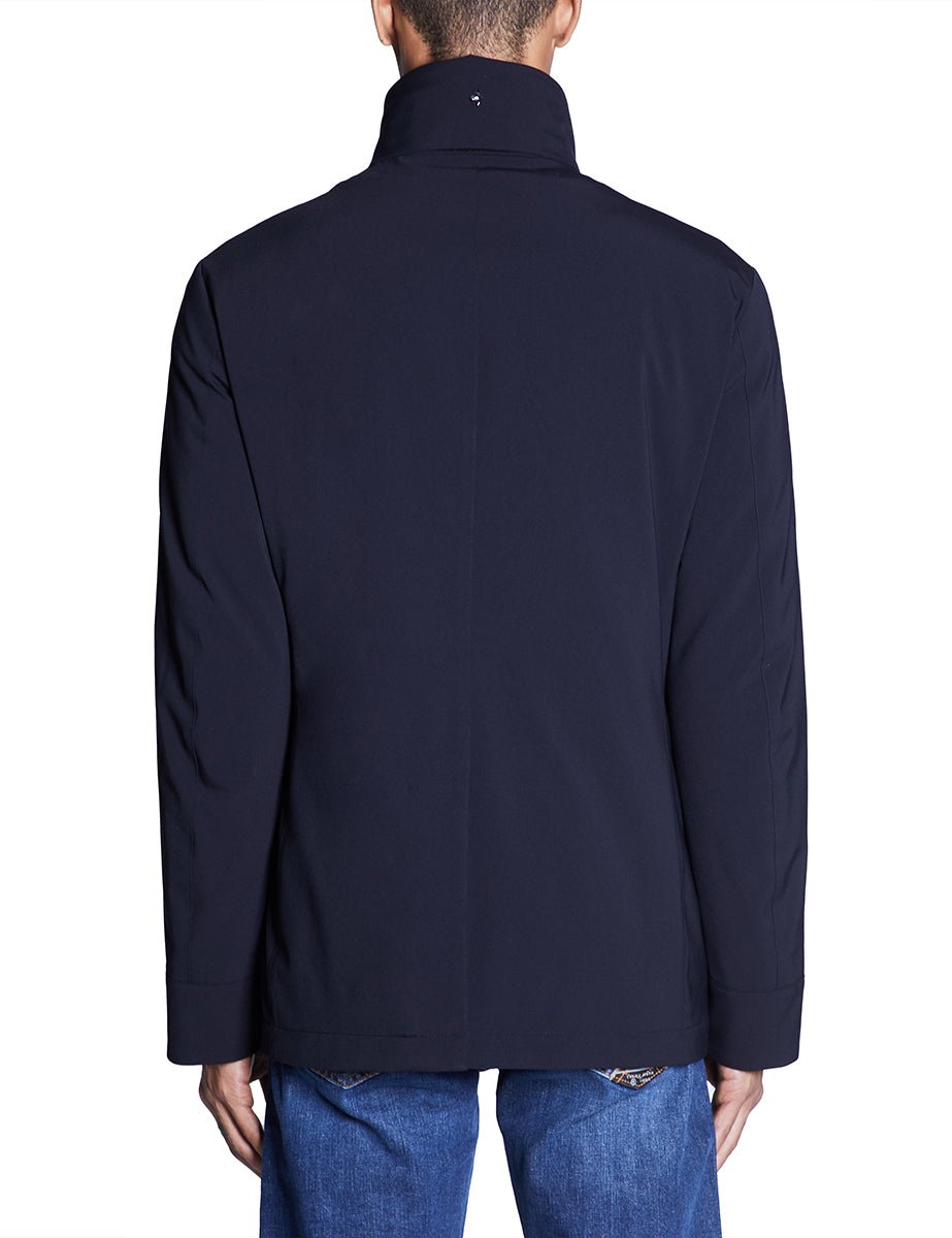 giacca doppiopetto imbottito piuma blu - montecore - giacca