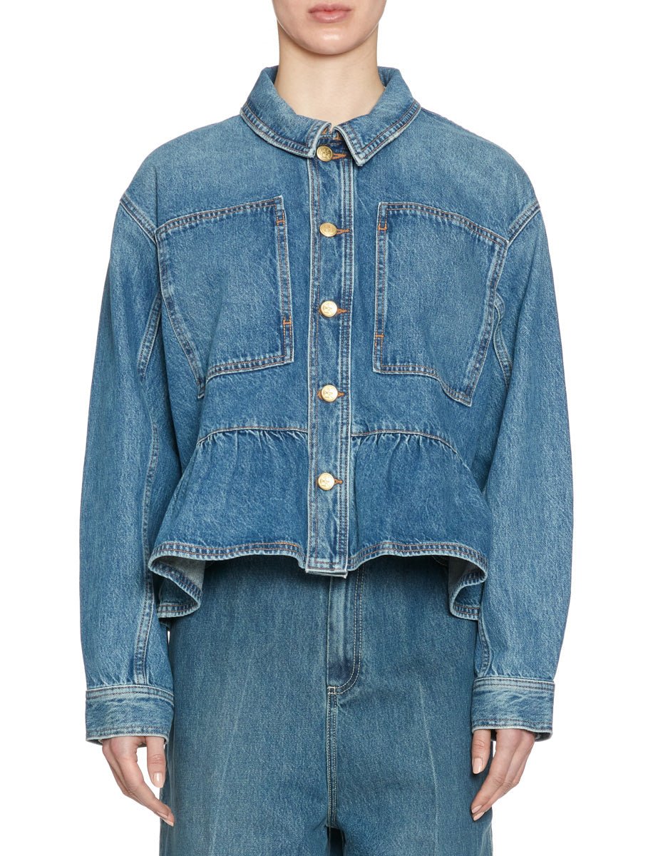 giacca jeans aquette baschina denim - ulla johnson - giacca