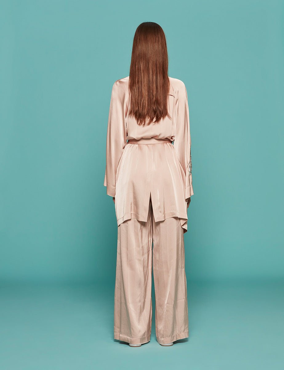 giacca kimono silk satin petalo - forte forte - giacca