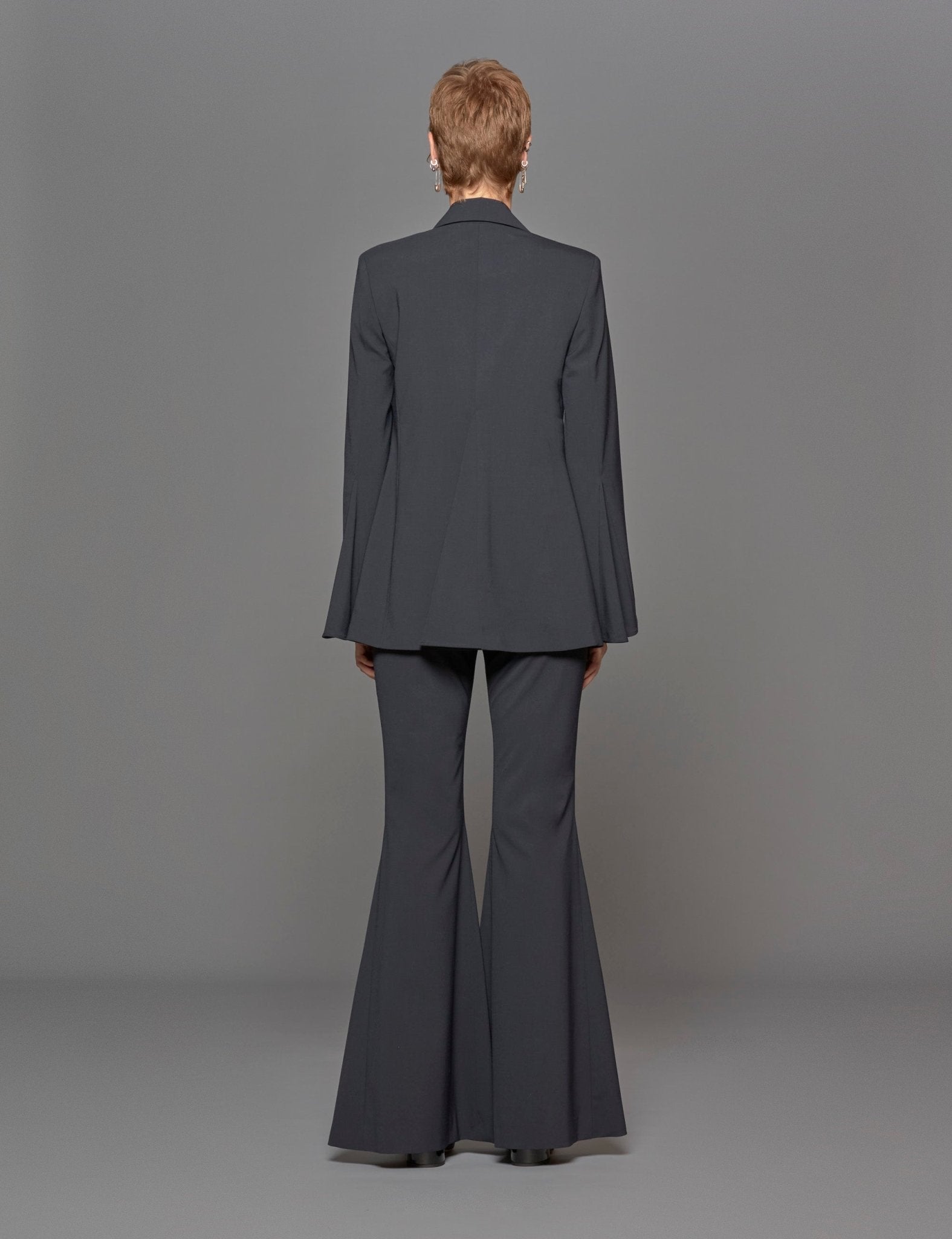 giacca lana rever lancia blu - vivetta - blazer