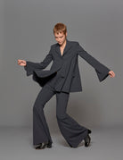 giacca lana rever lancia blu - vivetta - blazer