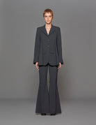 giacca lana rever lancia blu - vivetta - blazer