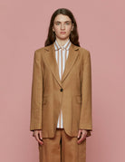 giacca lino over cammello - Frida SRL