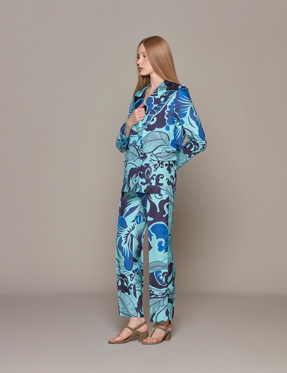 giacca lone azzurro blu campanule - for restless sleepers - blazer