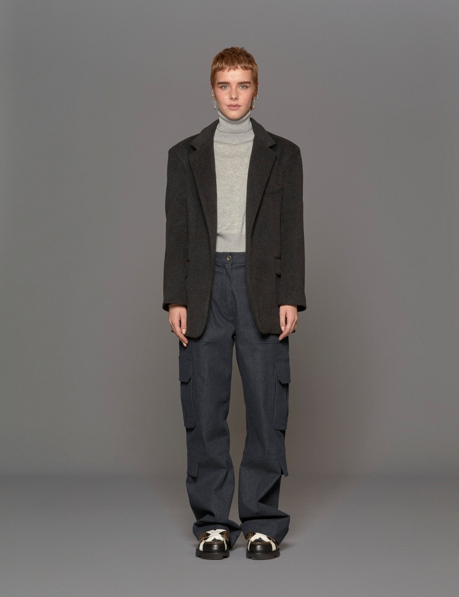 giacca manolana stretch antracite - blufrida - blazer