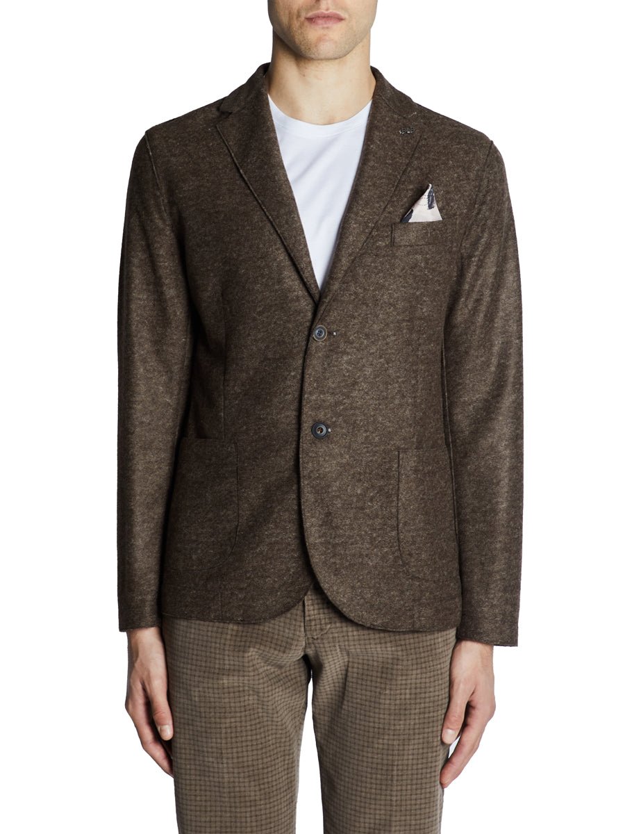 giacca monopetto tinta unita moro - bob - blazer