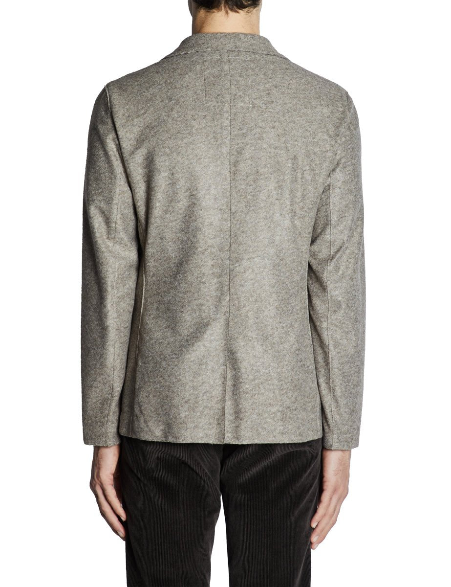 giacca monopetto tinta unita tortora - bob - blazer