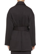 giacca neoprene cintura nero - mm by max mara - giacca
