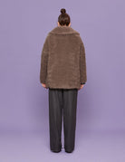 giacca orsetto stucco - blufrida - pelliccia