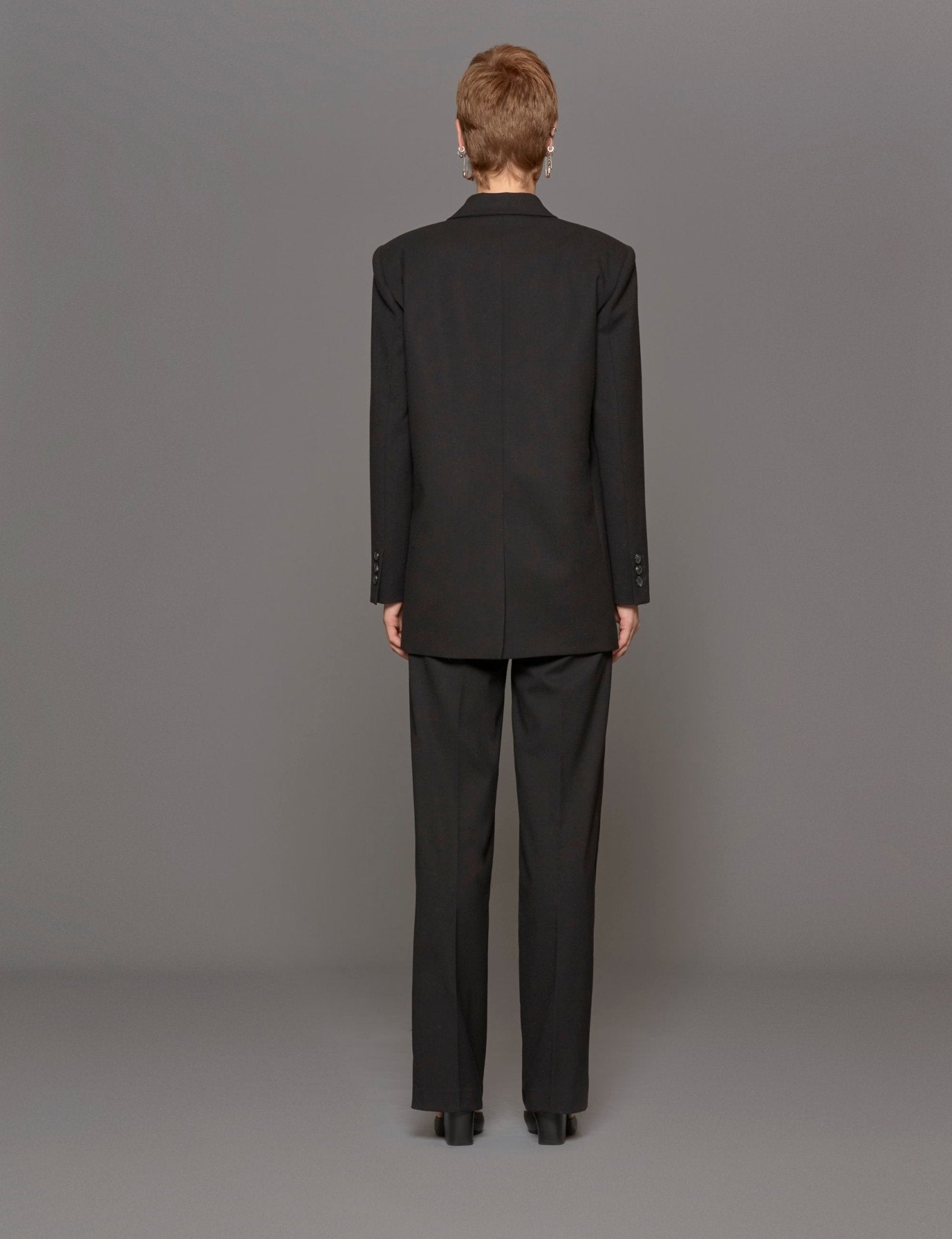 giacca over mano flanella nero - blufrida - blazer