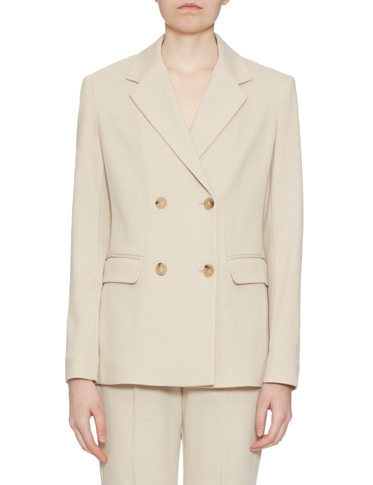 giacca piquet doppipetto tela - max mara - giacca