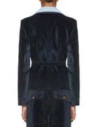 giacca rose baby corta colletto blu navy - jejia - giacca