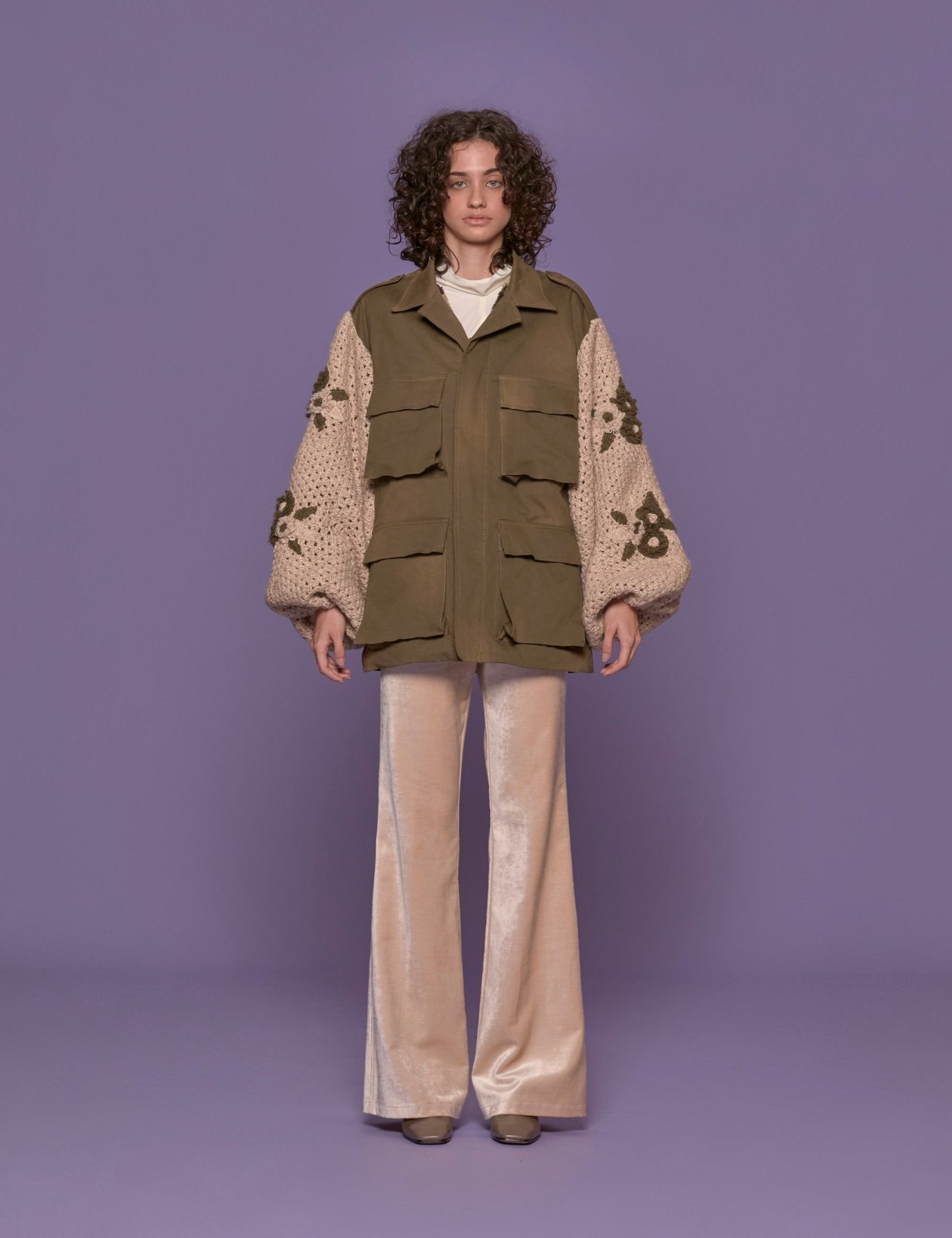 giacca sahara ecofur manica crochet - tu lize - giacca