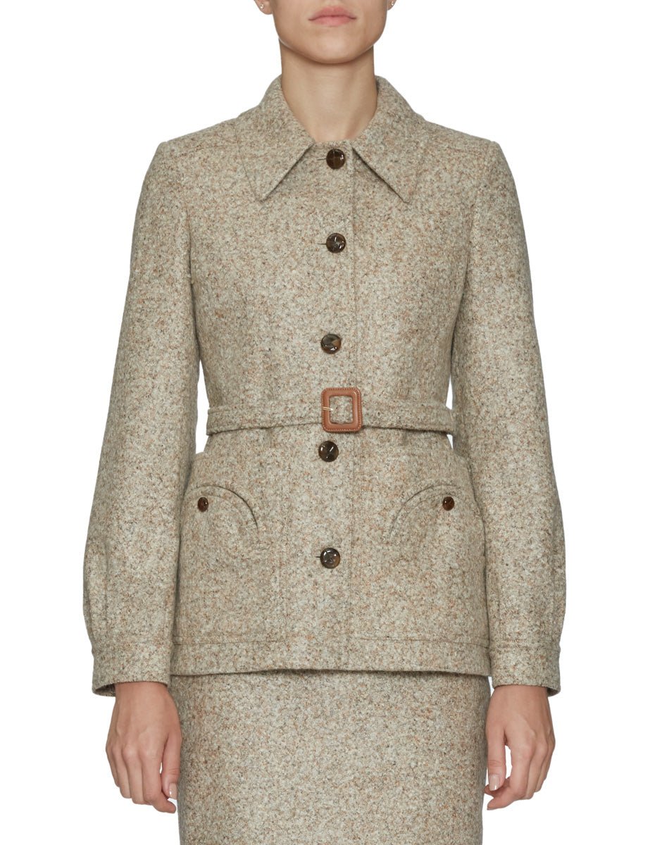 giacca seanna paint beige - Frida SRL
