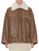 giacca shearling brown burro - blancha - giacca