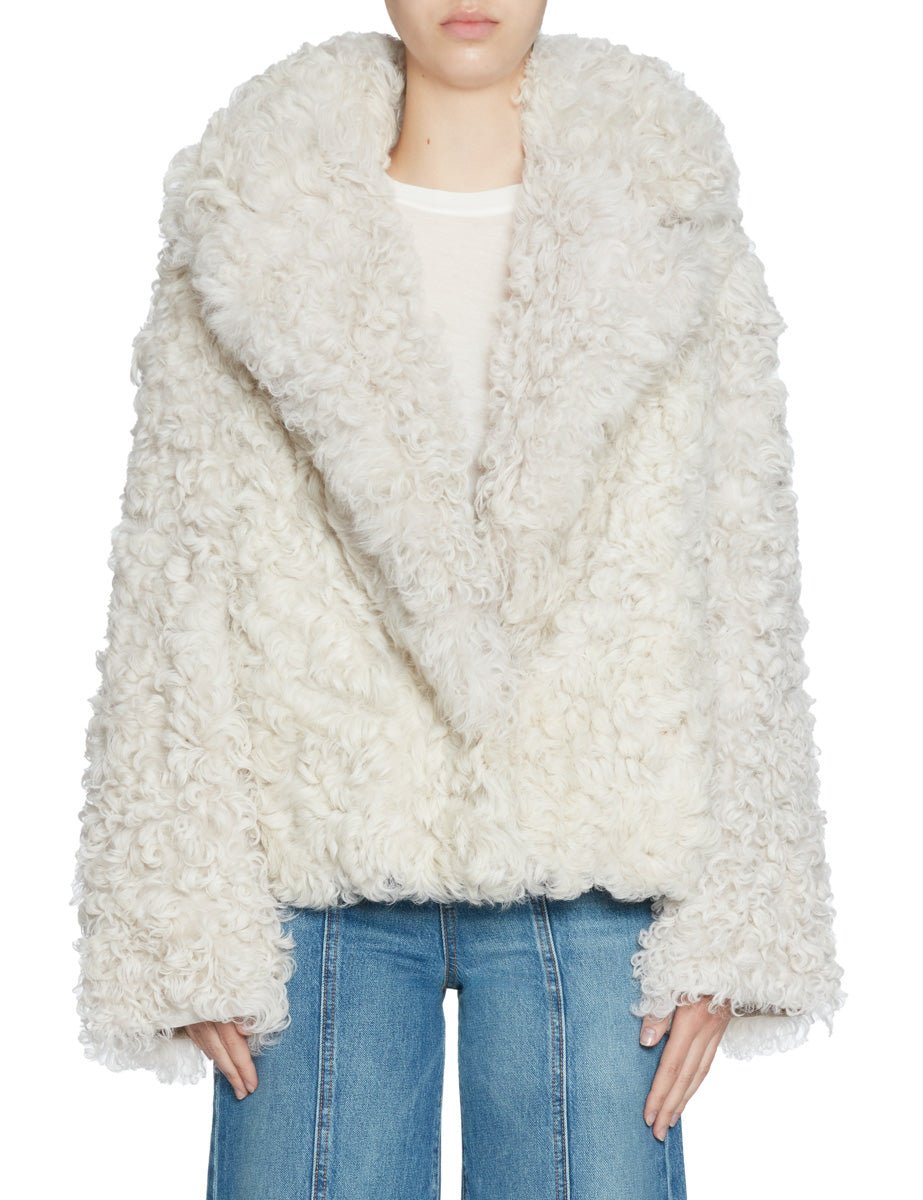 giacca shearling latte - blancha - giacca