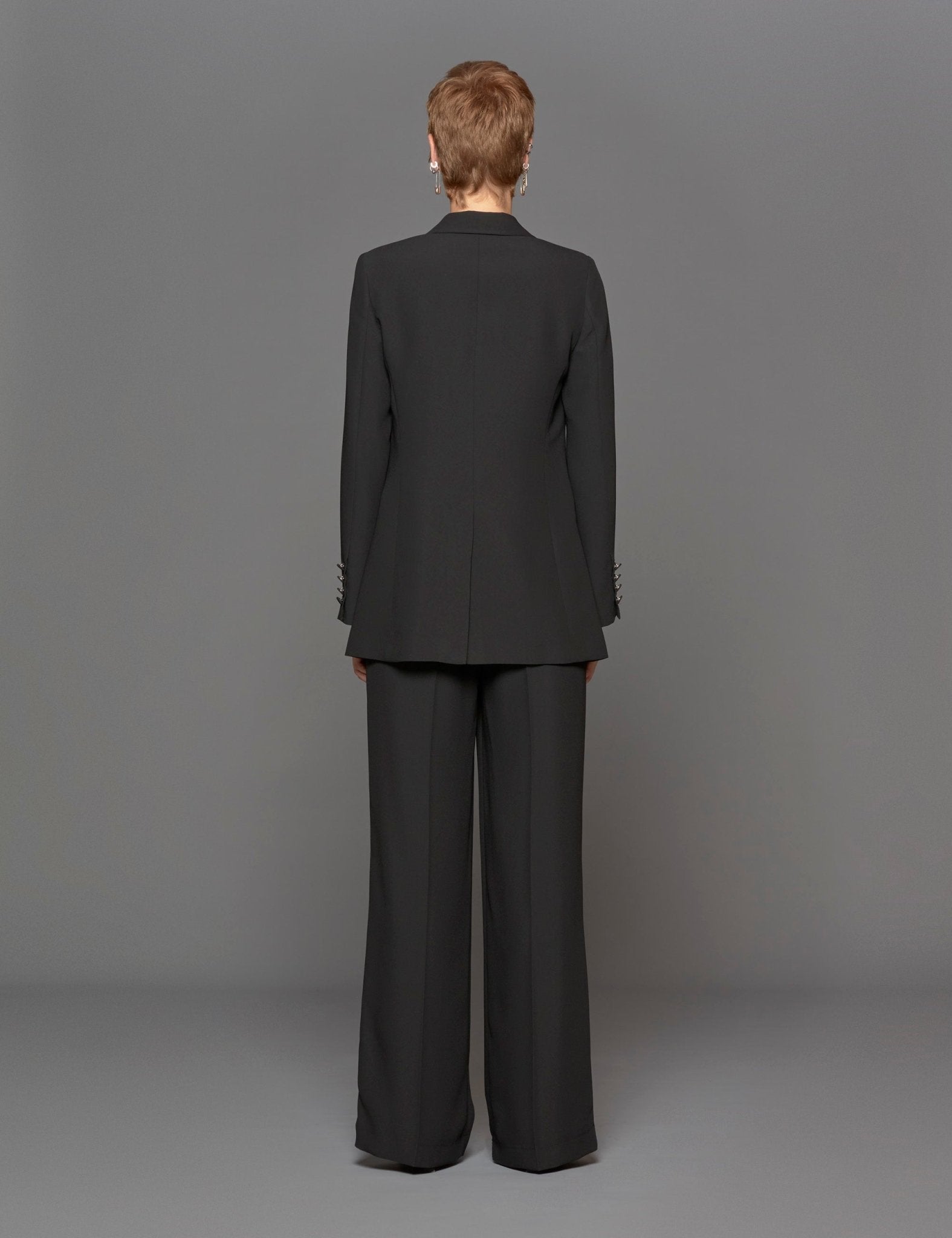 giacca smoking satin nero - Frida SRL