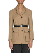 giacca tasconi cintura biscotto - blufrida - giacca