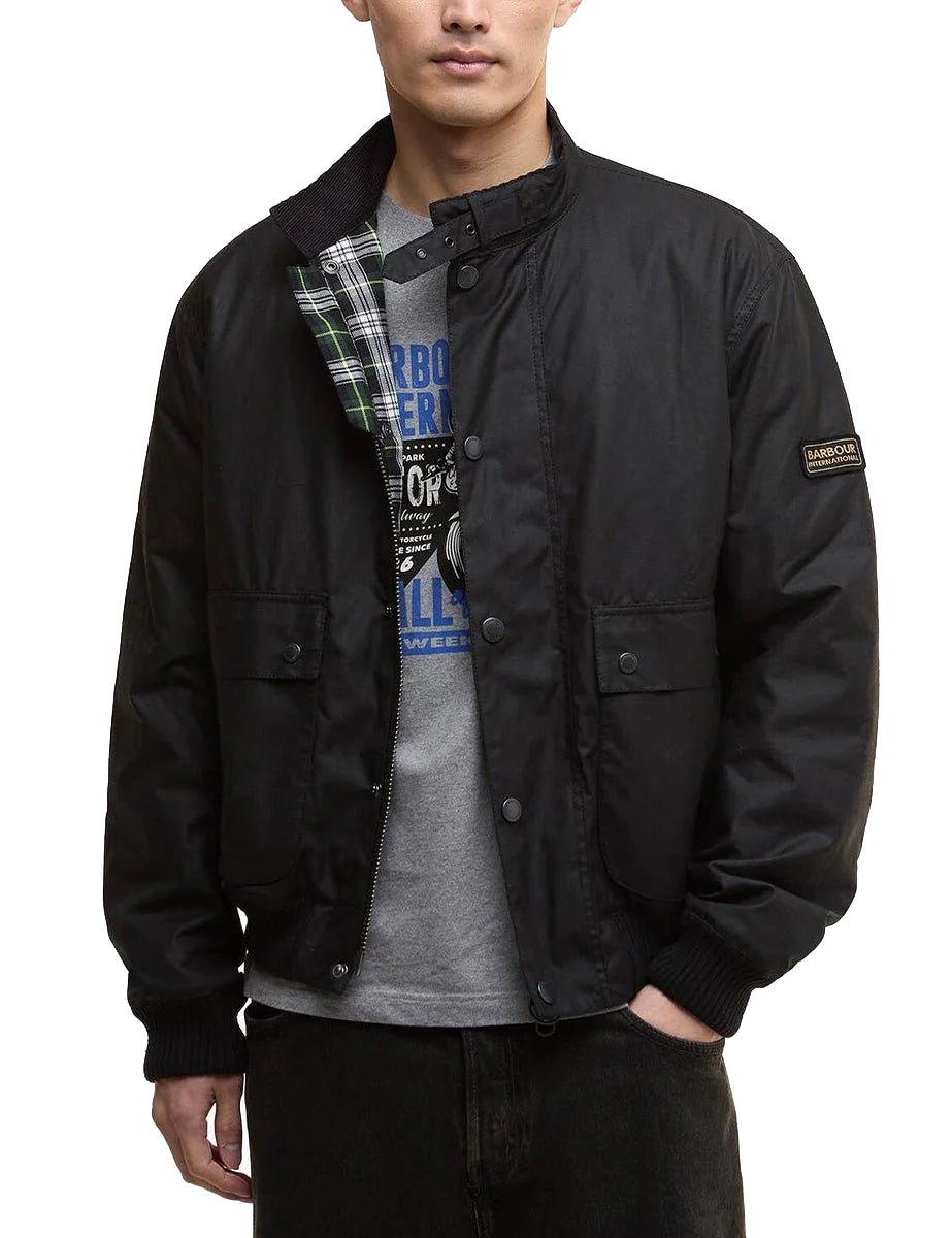 giacca traction wax black - barbour - giacca