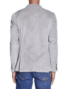 giacca velluto coste monopetto argilla - bharnaba - giacca