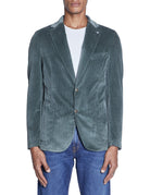 giacca velluto coste monopetto edera - bharnaba - giacca