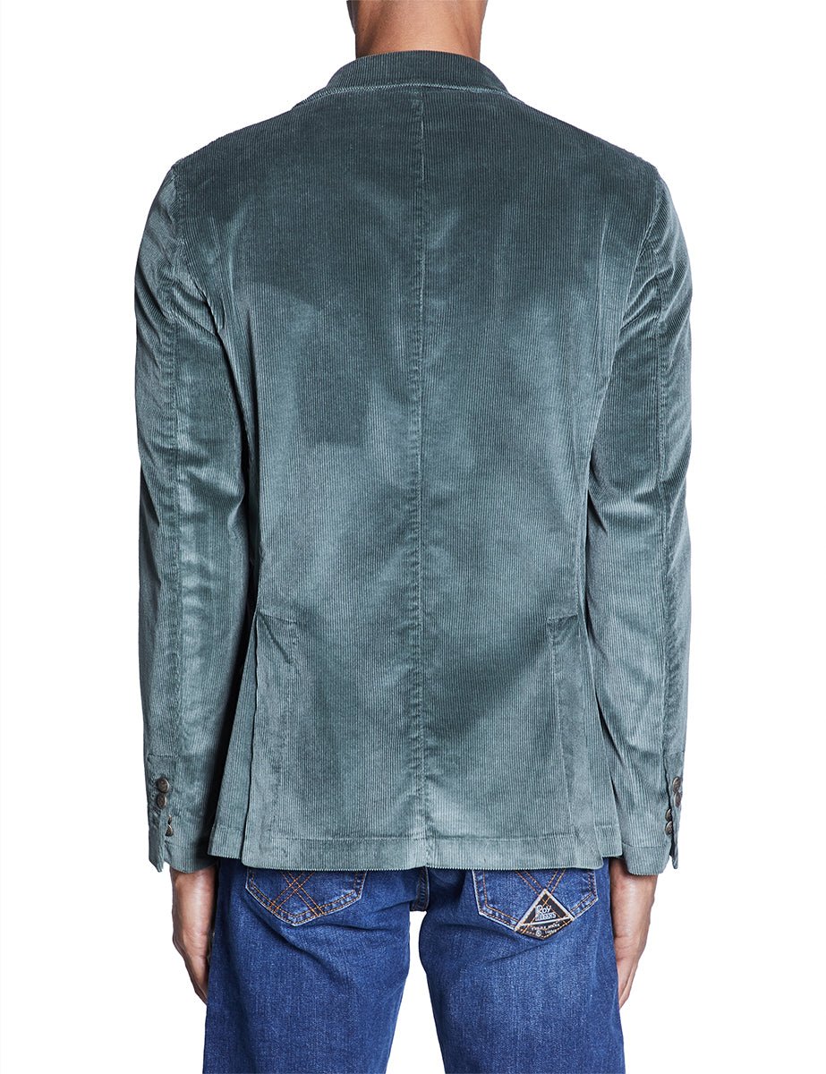 giacca velluto coste monopetto edera - bharnaba - giacca