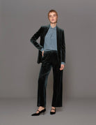 giacca velluto liscio verde - blufrida - blazer