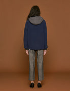 giacca velour blu - Frida SRL