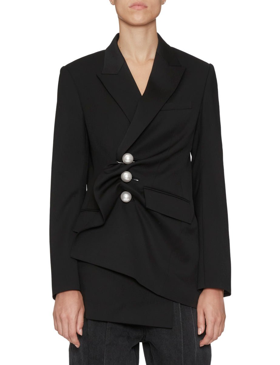 giacca venus bottoni perla black - kimhekim - giacca