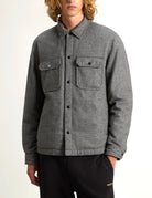 giacca wool check alaskan shiret grey - woolrich - giacca