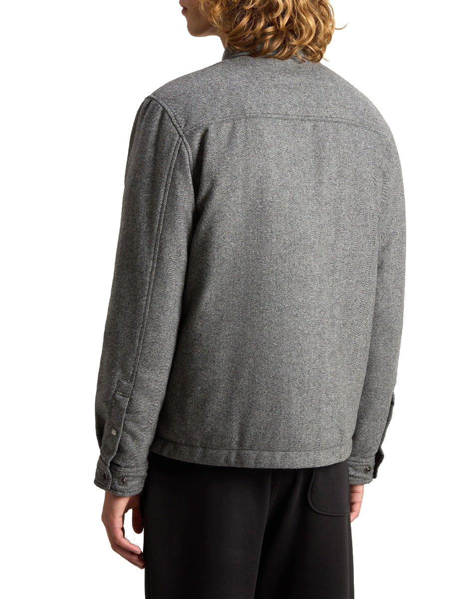 giacca wool check alaskan shiret grey - woolrich - giacca