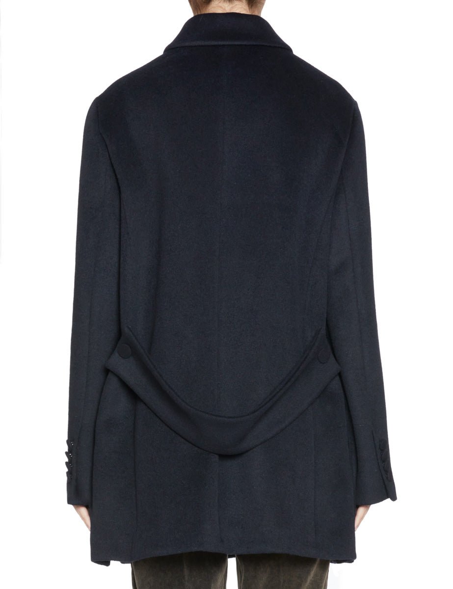 giaccone doppiopetto martingala blu navy - blufrida - giacca