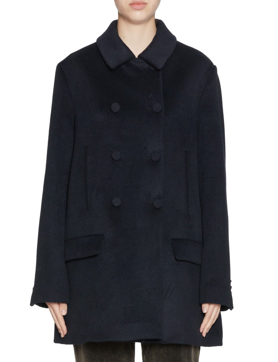 giaccone doppiopetto martingala blu navy - blufrida - giacca