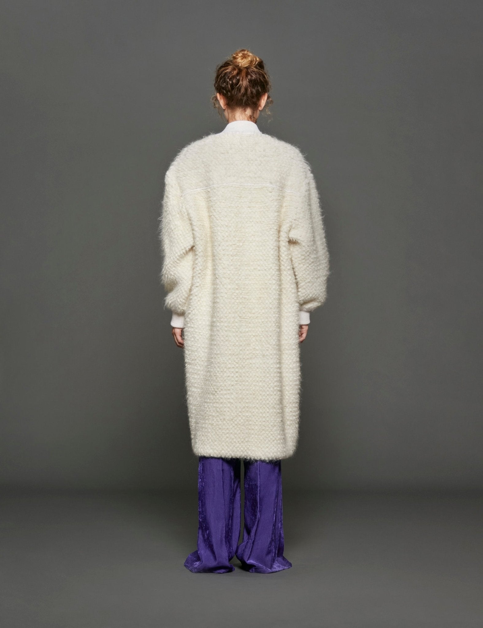 giaccone oversized panna - sherpa - giacca