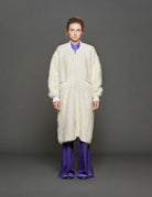 giaccone oversized panna - sherpa - giacca