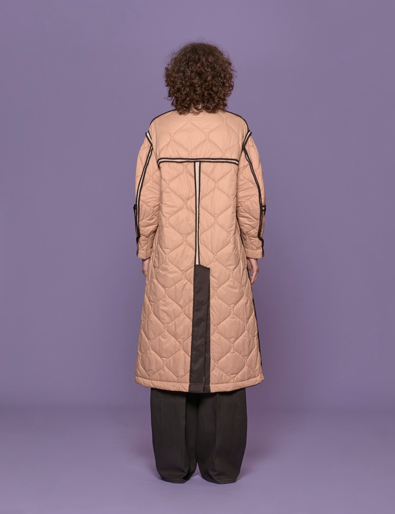 giaccone trapuntato beige - t_coat - giacca