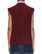 gilet maddy lana cashmere collo staccabile bordeaux - jejia - gilet