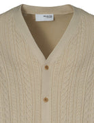 gilet maglia lavorata helis oatmeal - Frida SRL