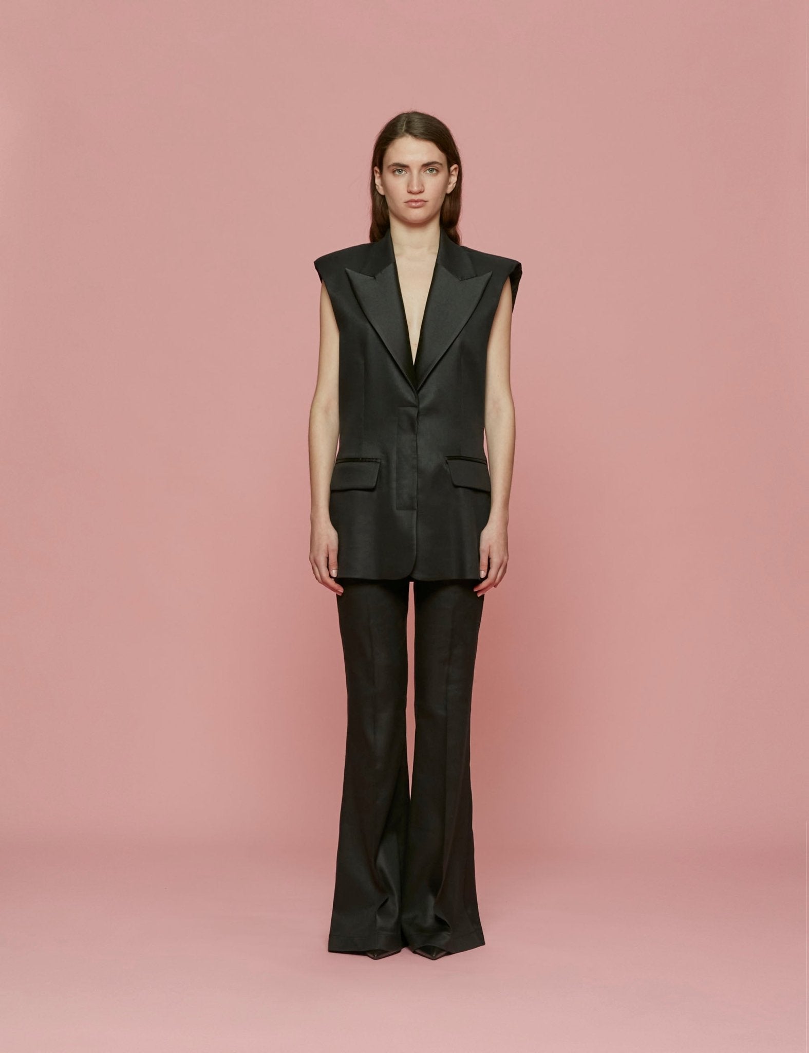 gilet monopetto nero - Frida SRL